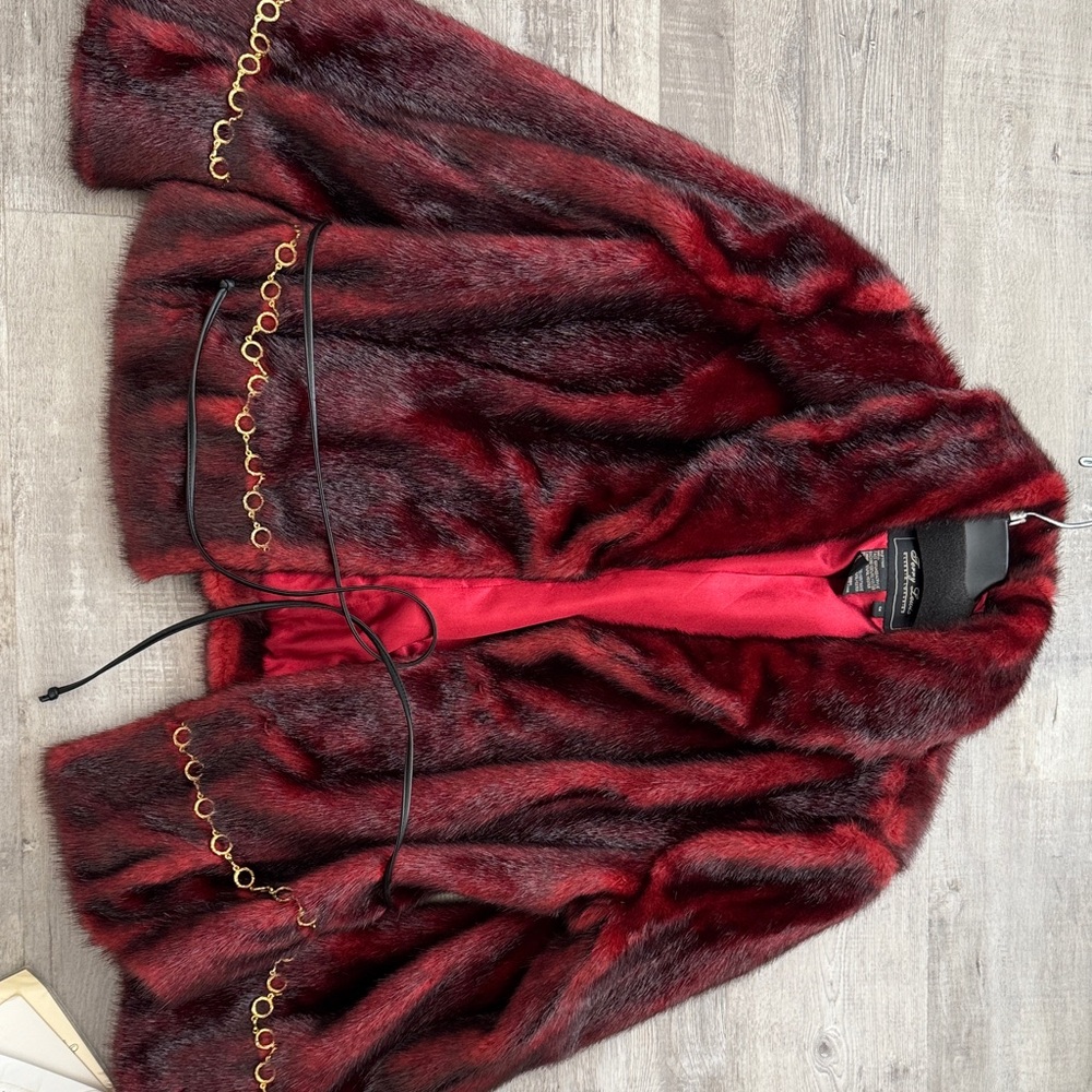 Terry Lewis Classic Luxuries Red Faux Fur Jacket
